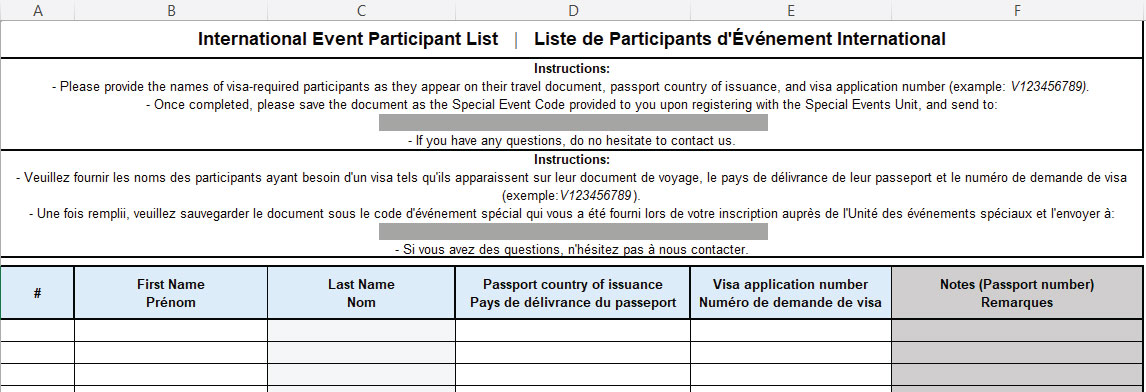 IRCC International Event Participant List – Visa Application Instructions for SIP2026