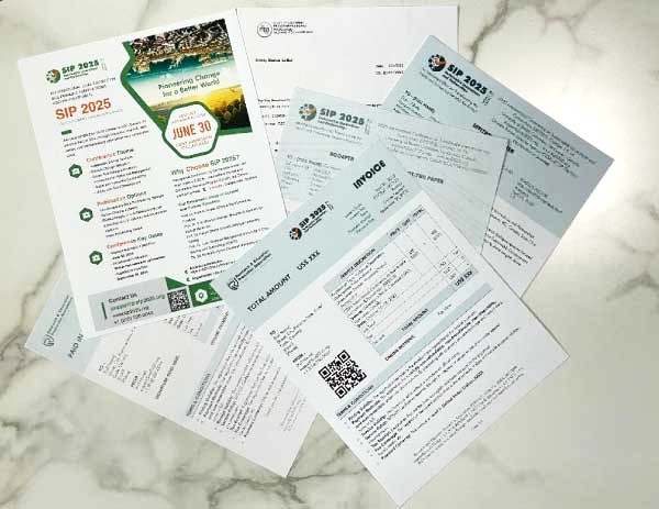 Visa Application Support Package: invitation letter, invoice/receipt, acceptance and verification documents